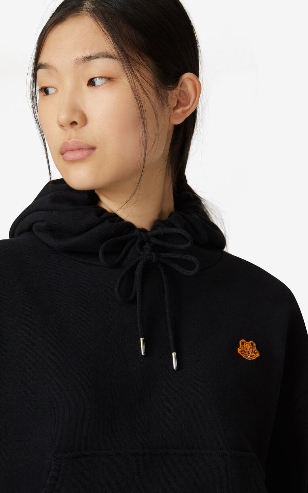 Sweat A Capuche Kenzo Tiger Crest boxy Femme Noir | KUOC-23584